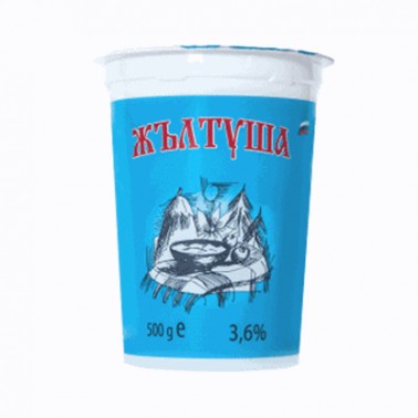 YOGHURT 3.6% 500GR "ZHALTUSHA" 12PCS IN PACK, PRICE PER PCS.