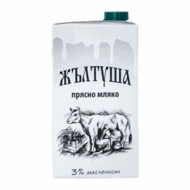 MILK 3% 1L "ZHALTUSHA" 12PCS IN PACK, PRICE PER PCS.