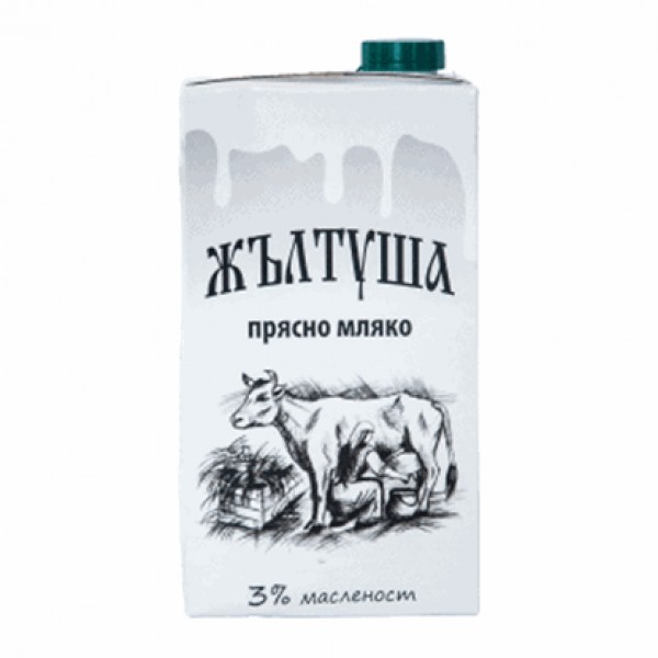 MILK 3% 1L "ZHALTUSHA" 12PCS IN PACK, PRICE PER PCS.